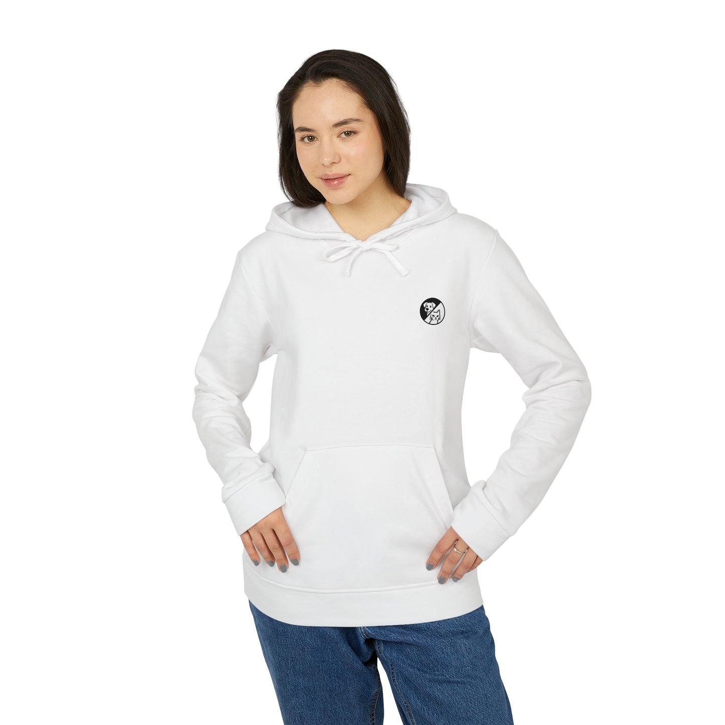 Only Two Kinds • White Unisex Hoodie